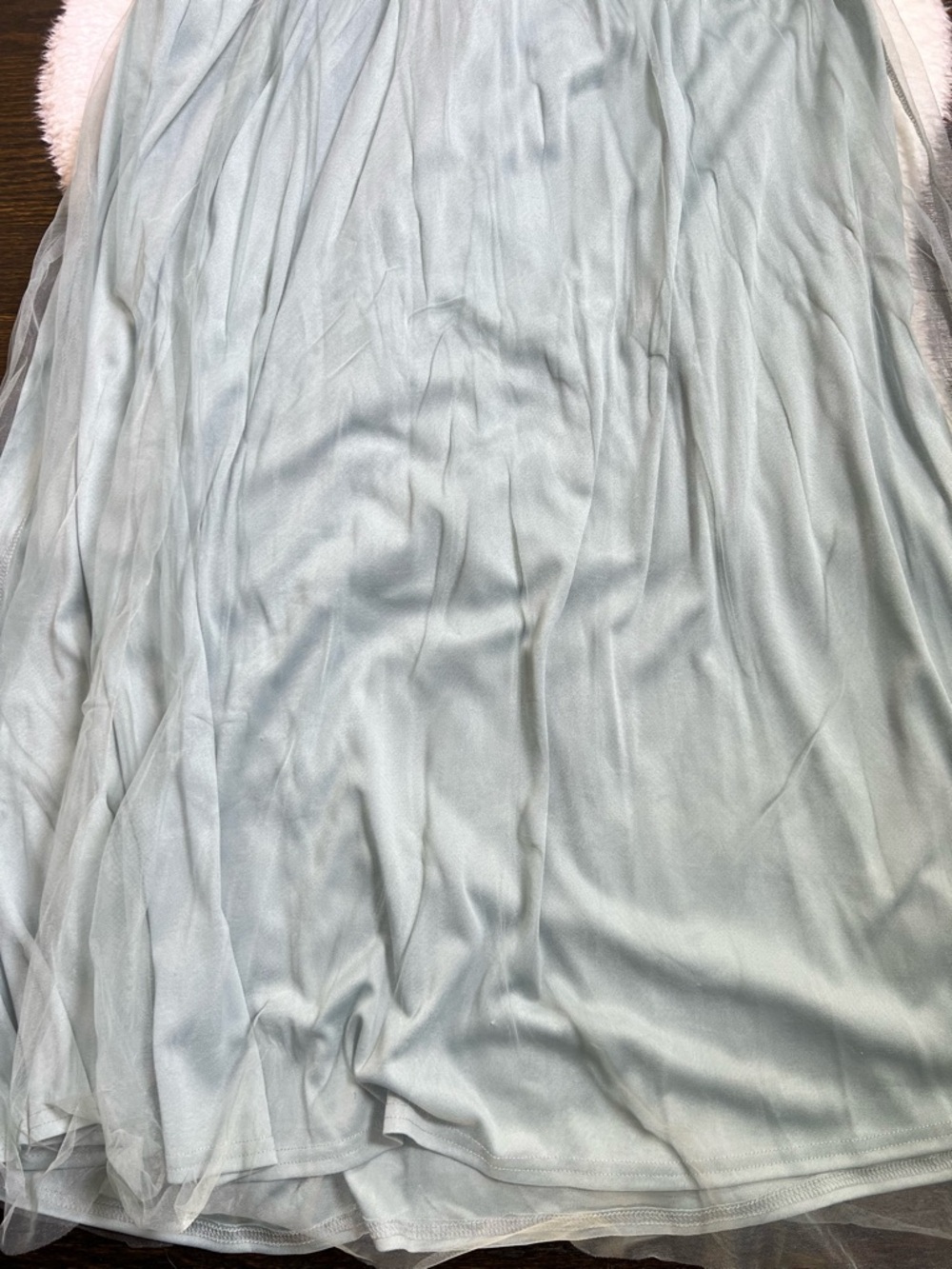 JardinVue Blue Chiffon Corset Lace-Up Midi Dress Large - Picture 6 of 16